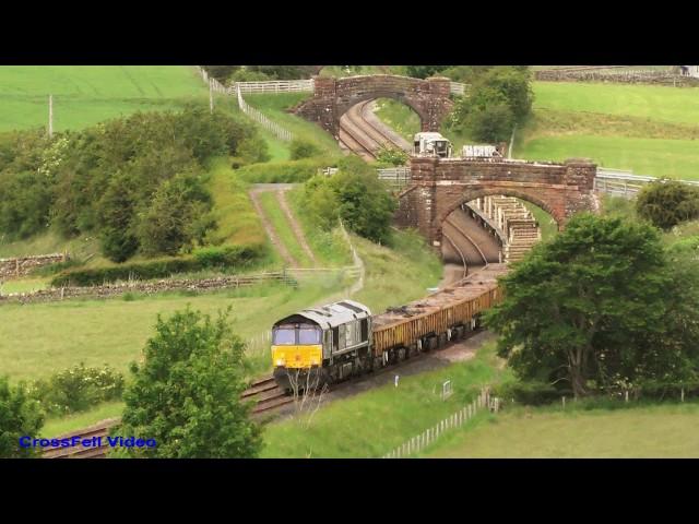 DRS 66302 "Endeavour" Takes the Engineer's Train up the Settle and Carlisle.