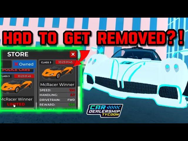 THESE THINGS HAD TO GET REMOVED FROM Car dealership tycoon?! | Mird CDT