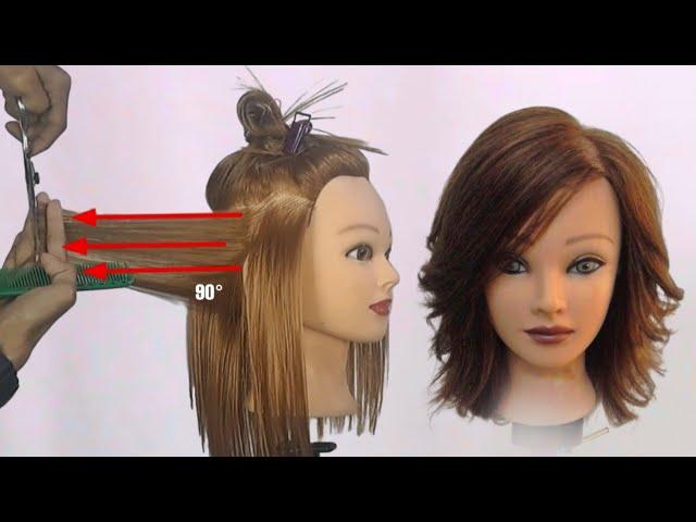 Medium layers haircut, so easy!|potong rambut layer dengan mudah