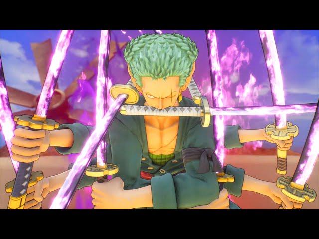 One Piece Odyssey - Zoro Complete Moveset Max Level 99 Gameplay (4K 60fps) ワンピース オデッセイ