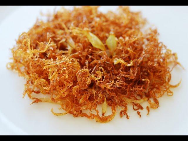 طرز تهیه پیاز داغ چیپسی مجلسی | How to Make Perfect Crispy & Tender Onion - Eng Subs