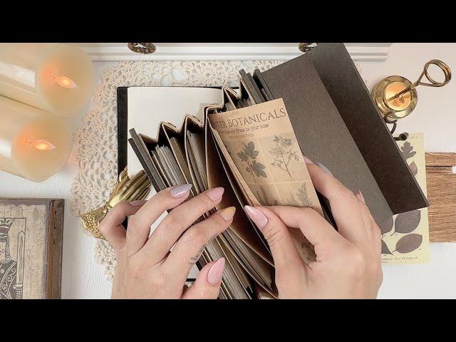 ASMR Decorating a vintage diary with fall mood│빈티지다꾸,scrapbooking,journal,ヴィンテージジャーナル│4K