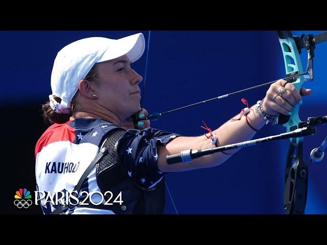 World No. 1 Casey Kaufhold stunned in Round of 32 of archery tourney | Paris Olympics | NBC Sports