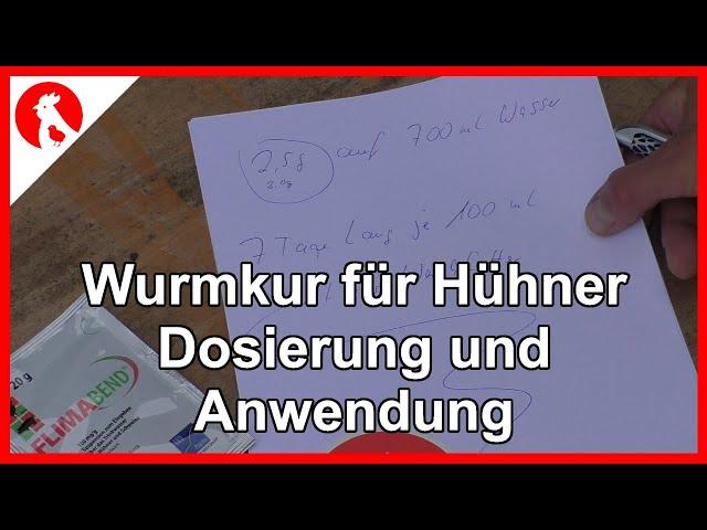 112 Wurmkur für Hühner - einfache Anwendung -  Jensman and the Huhns