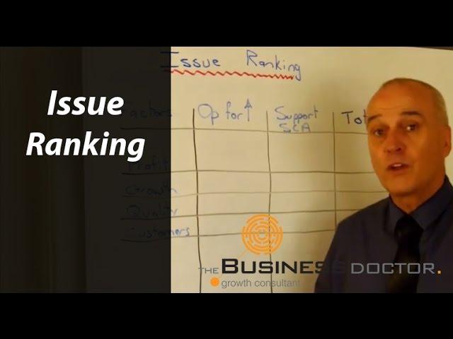 Issue Ranking - The Business Doctor