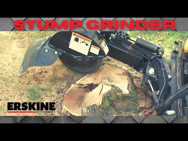 Erskine Skid Steer Stump Grinder in action!