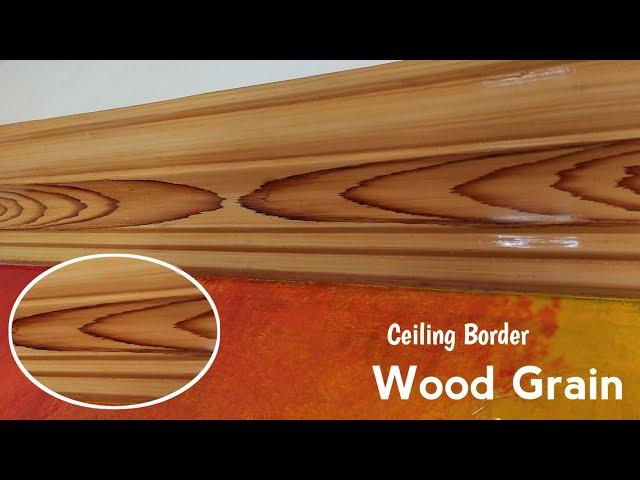 Ceiling Border Wood Graining Process. Danish Paint & Tech