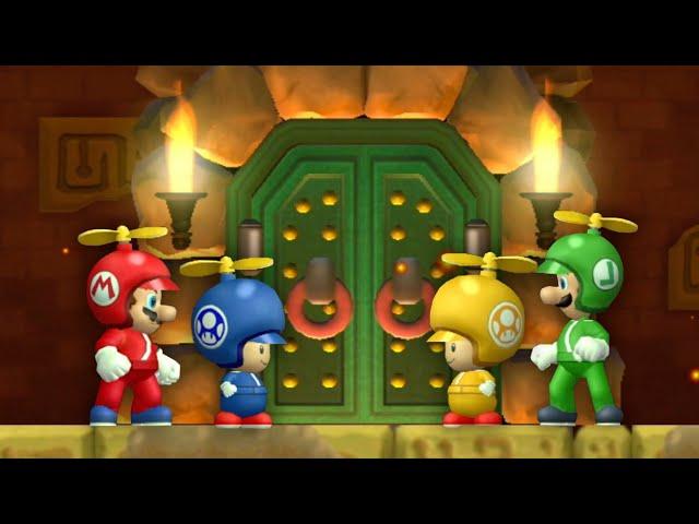 New Super Mario Bros. Wii – 4 Players Walkthrough Co-Op Full Game (All Star Coins)