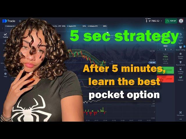 best pocket and binary option 5 sec strategy 2024 | real win rate 90%