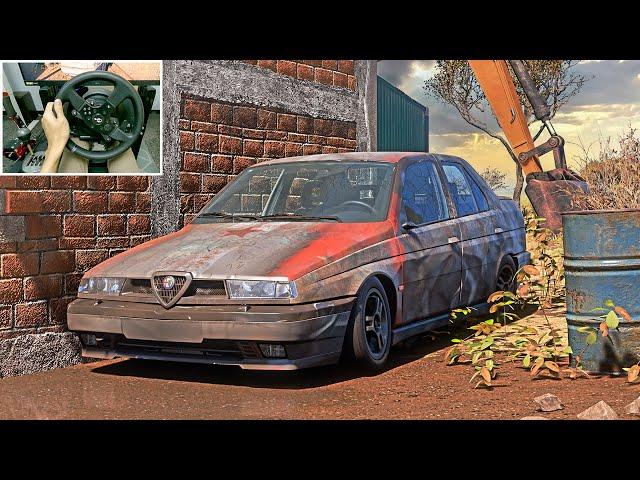 Rebuilding Alfa Romeo 155 Q4 (500HP) - Forza Horizon 5 | Thrustmaster T300RS gameplay