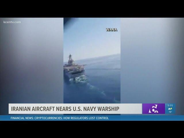 Iranian aircraft nears U.S. Navy warship