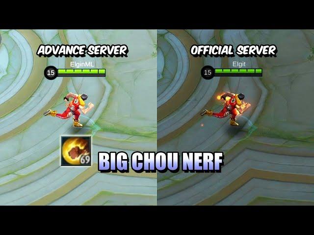 SECRET CHOU NERF - NEW PASSIVE SKILL COUNTER - MOBILE LEGENDS ADVANCE SERVER