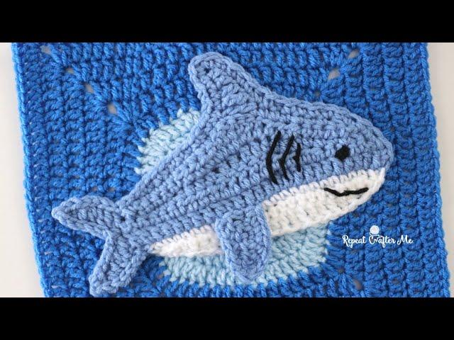 Crochet Shark - Under the Sea CAL Square 11