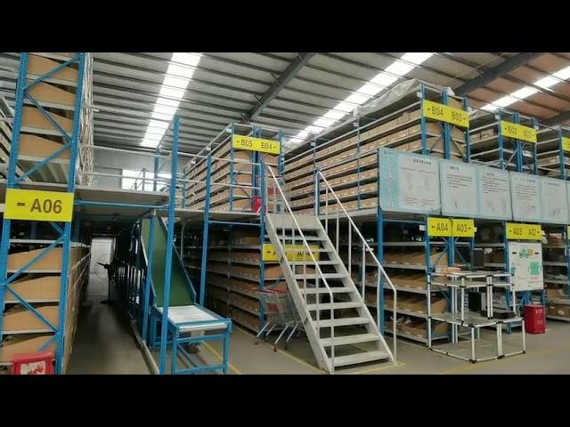 Warehouse Multi Level Pallet Racking Supported Mezzanine System