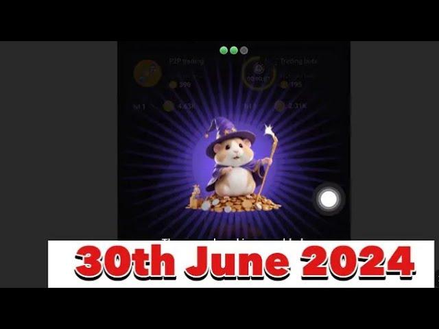 How To UNLOCK 30th June Hamster Daily Combo Cards Today  and CLAIM your 5MILLION HAMSTER COIN