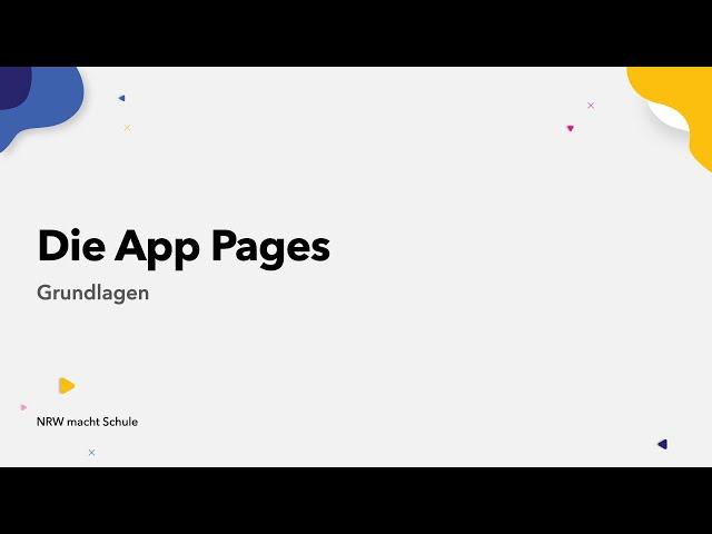 Die App Pages – Grundlagen