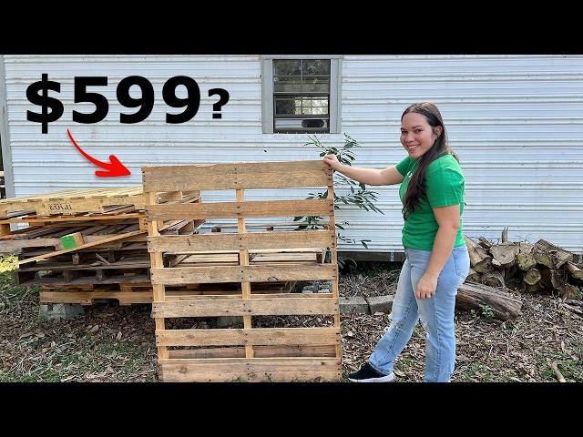 Turning Free Pallets into a $599 Headboard (and building a bedframe) - Pallet Furniture Build