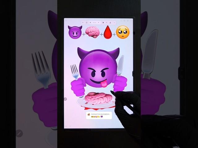 🩸 emoji mixing #digitalart #emojichallenge #funny #shorts