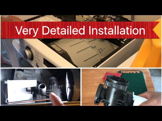 How to Install Drain Pump on LG Washer Detailed Instructions Step by Step Pump Repair Part 2 - HD 4K