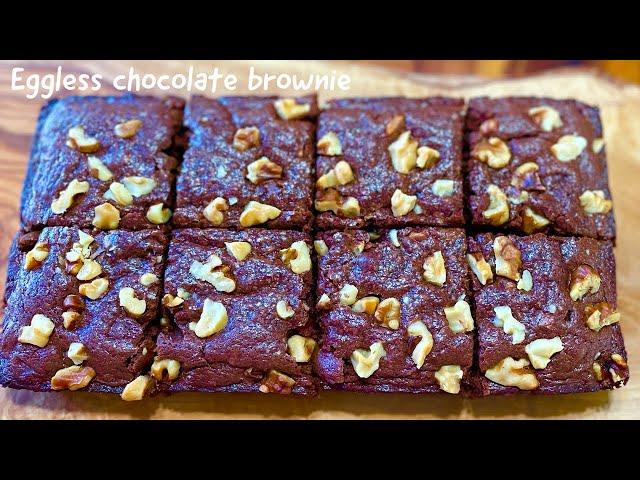 Fudgy Chocolate brownie recipe | Easy Chocolate Walnut Brownie recipe | Indian Yumm