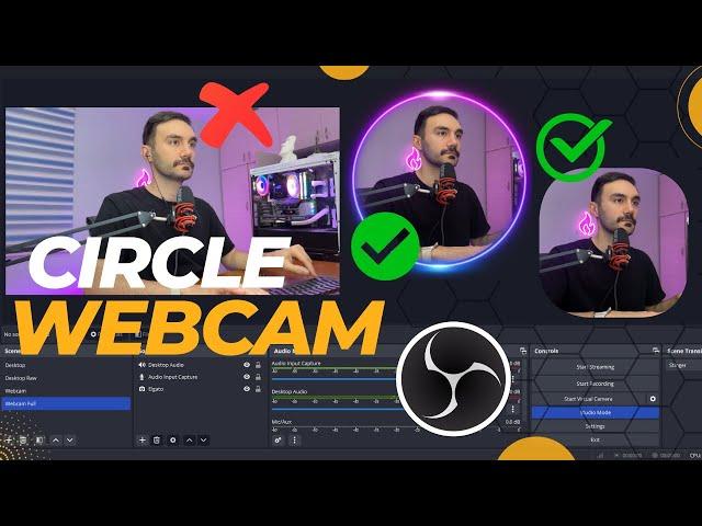 How To Make CIRCLE Webcam In OBS studio!