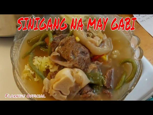 SINIGANG NA  Baka sa Sampalok  na may Gabi