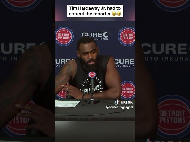 Tim Hardaway Jr. had to correct the reporter!! #sports #nba #basketball #clutch #shorts