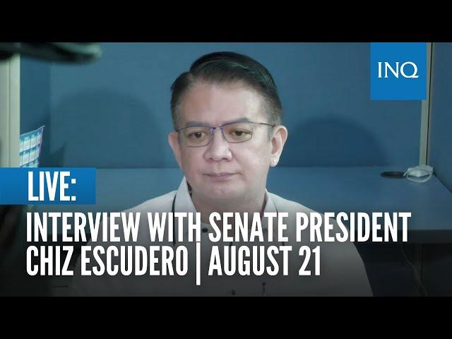 LIVE: Interview with Senate President Chiz Escudero  | August 21