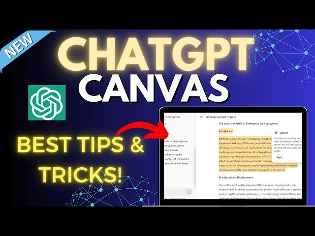 Incredible ChatGPT Canvas Features: Tips and Tricks tutorial