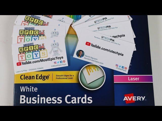 How to Print Business Cards at Home! DEMO & REVIEW: Avery Clean Edge Business Cards