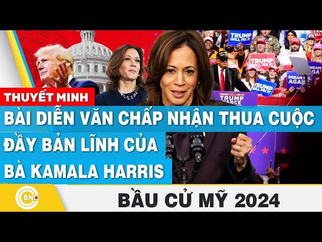 Thuyết minh: Bài diễn văn chấp nhận thua cuộc đầy bản lĩnh của bà Kamala Harris | Bầu cử Mỹ 2024