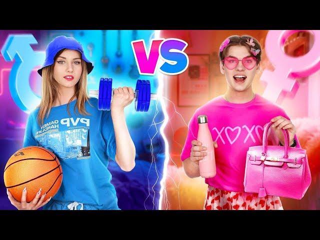 Desafio Esportivo: Meninas vs Meninos! Menino & Menina Trocam de Vida