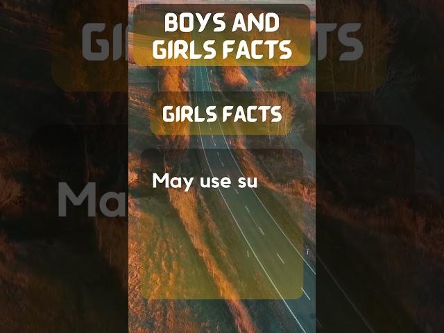 Facts About Girls & Boys shoking Facts @HQ factastic #shorts #girlsfact #boysfact