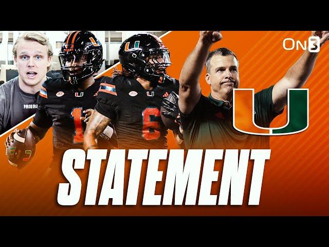 Miami Hurricanes BODY Florida State | Mario Cristobal's Canes STATEMENT To Recruits, Rest Of CFB