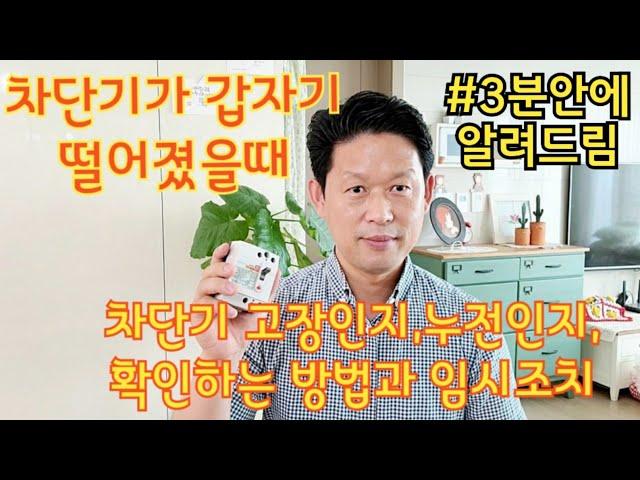 전기 차단기가 떨어지는 이유 (차단기 고장인지, 누전인지, 확인하는 방법과 임시조치) / 순천 김준희