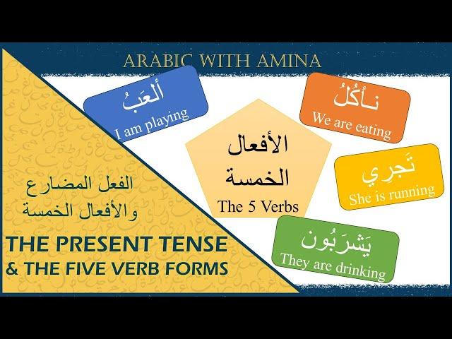 Mastering Arabic Present Tense Verbs & The Five Verbs الأفعال الخمسة