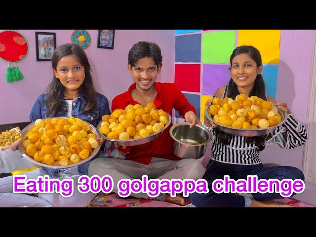 Eating 300 golgappa challenge || sister vs brother  || aman dancer real