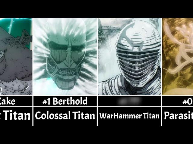 All the Titans summoned by Ymir Fritz in Attack on Titan - Shingeki no Kyojin Final Season