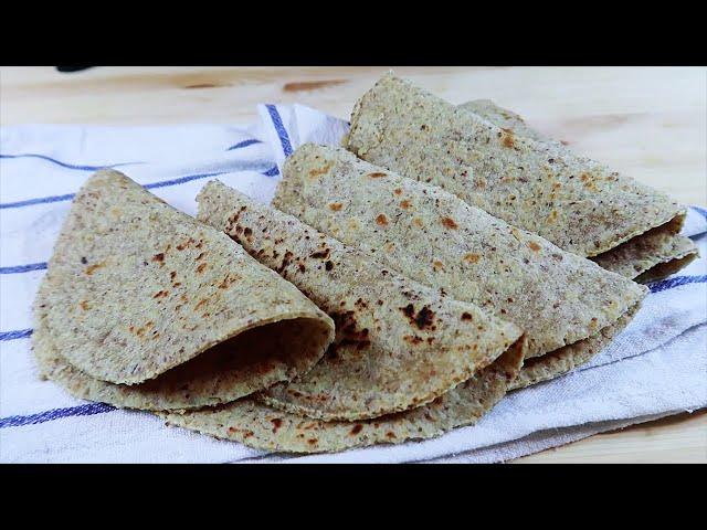 نان جو خانگی به نرمی لواش بدون آرد گندم  Flourless Oatmeal Soft & Healthy Flat Bread