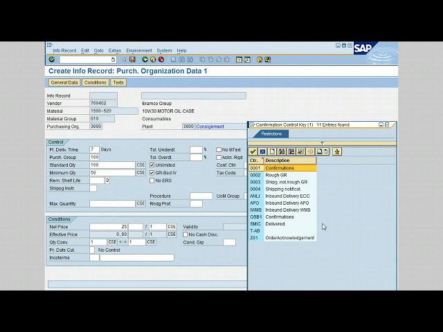 SAP MM Training | Creating Information Record configuration | Tutorials