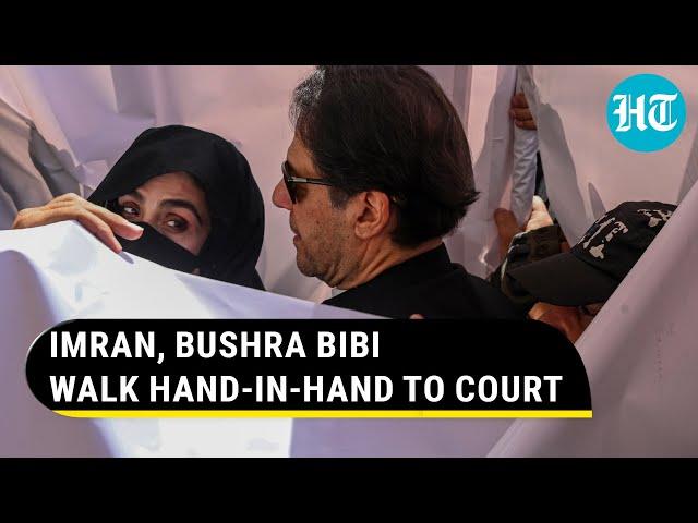 Imran Khan, wife Bushra Bibi make a dramatic 'shielded' entry into Lahore HC | Watch