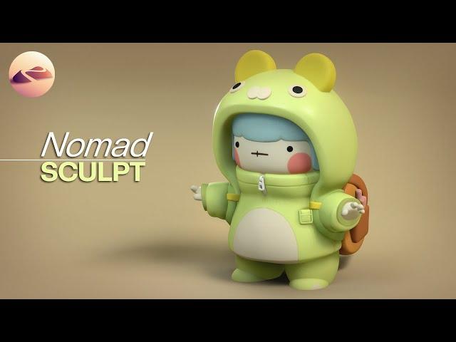 Nomad Sculpt 1.76 Cute Character Full Sculpt in 4K | 3D Sculpt & Chill