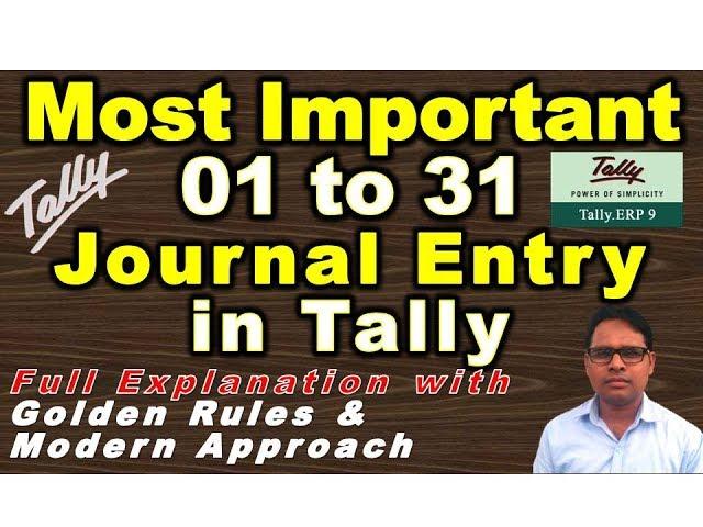 How to Pass Top 31 Journal Entries in Tally with Example | Journal Voucher Entry in Tally ERP9