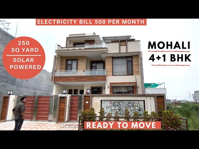 10 Marla Duplex Villa | Solar Powered 4+1 BHK | For Sale in MOHALI #Ready to Move