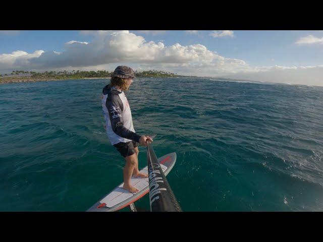 One-take golden hour downwind run on Maui