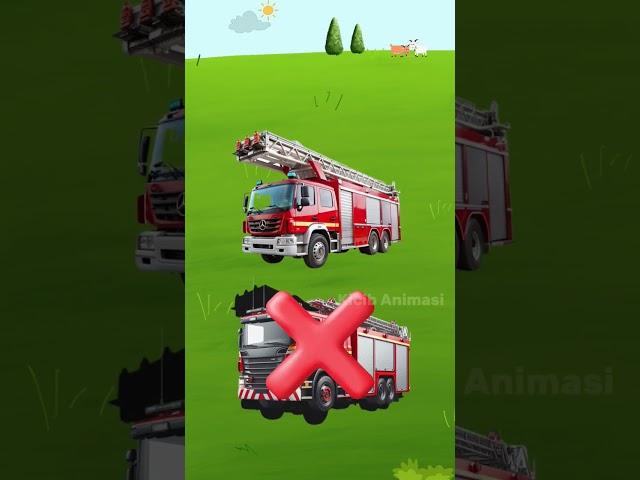 Which one the shadow of Fire Truck? #truck #firetruck