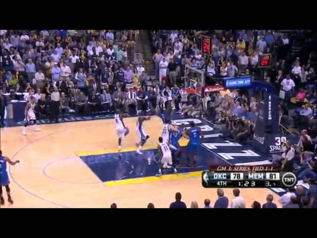 Tony Allen Lockdown Defense on Kevin Durant 2014 NBA Playoffs Part 2