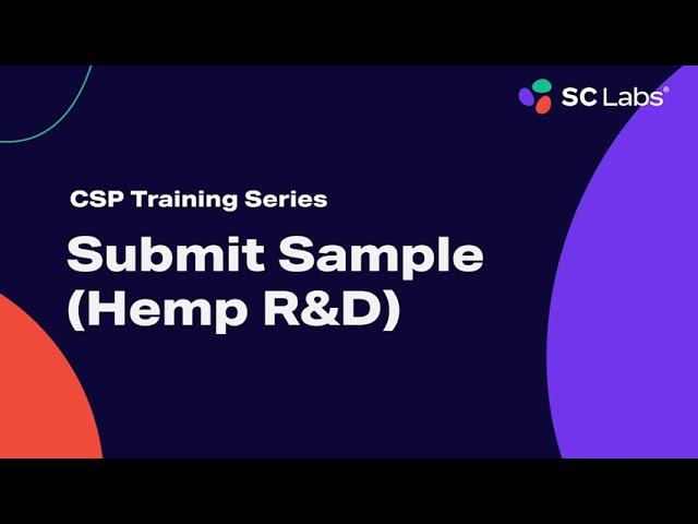 SC Labs CSP: Submit a Sample for Hemp R&D Lab Testing