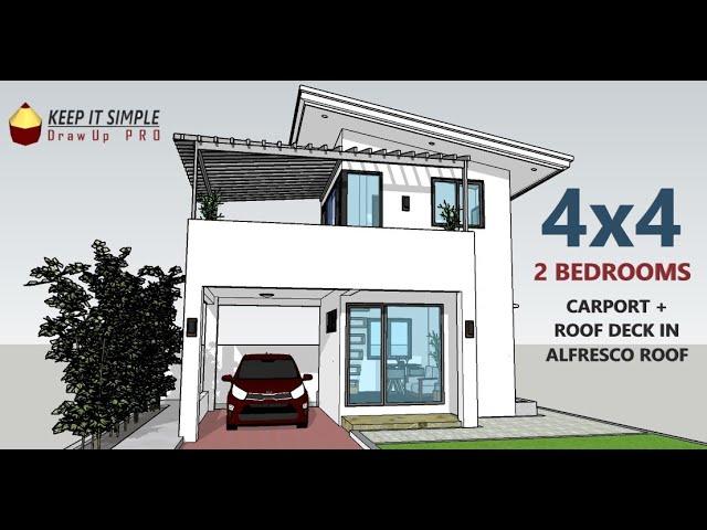 2 STOREY SHED HOUSE with GARAGE | 4.0m x 4.0m - 2 BEDROOMS