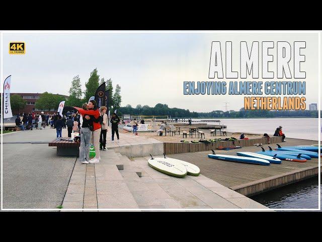 Enjoying ALMERE centrum / Walking Tour in Almrere - Netherlands / 4k